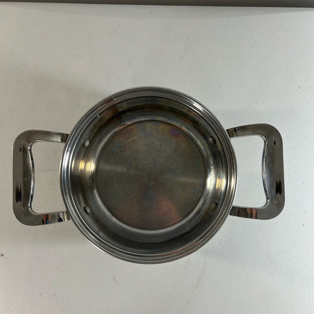 Vintage Blue willow stainless steel 1.5 quart pot